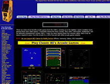 Tablet Screenshot of free80sarcade.com